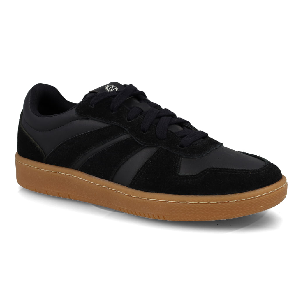 Tênis casual Constantino masculino preto vista frontal
